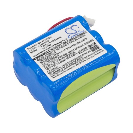 Batterie pour TDK 6AA-HHC (2000 mAh/14.4 Wh, 7.2 V)