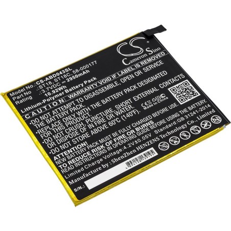 Batterie pour Amazon Kindle Fire 7th Generation 2017 (2950 mAh/10.92 Wh, 3.7 V)