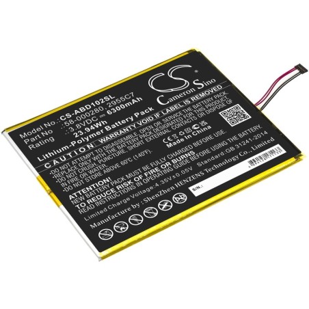 Batterie pour Amazon M2V3R5 (6300 mAh/23.94 Wh, 3.8 V)