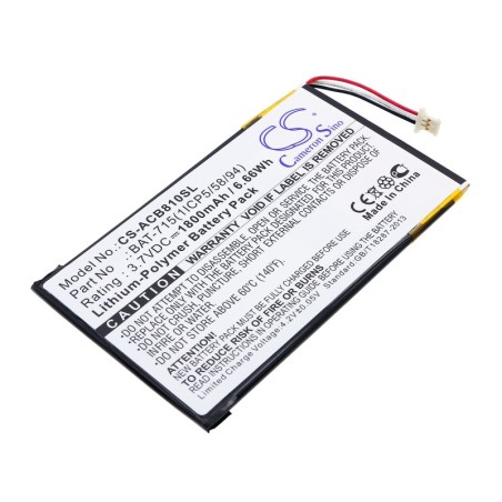 Batterie pour Acer Tab B1 (1800 mAh/6.66 Wh, 3.7 V)