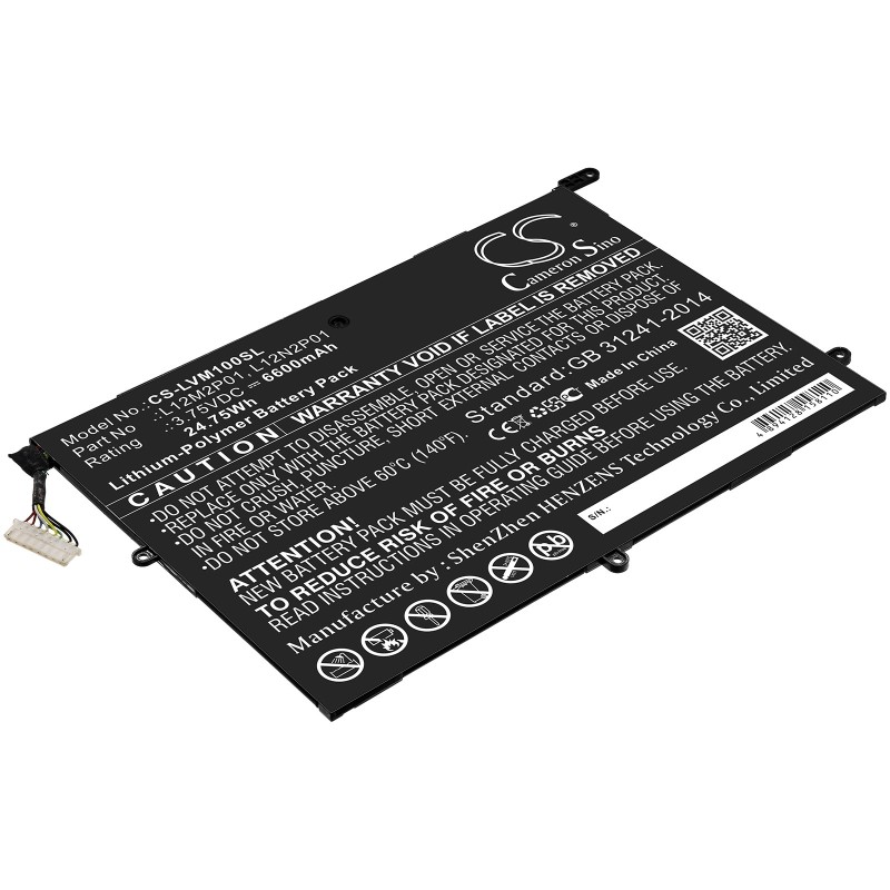 Batterie pour Lenovo Miix 10 (6600 mAh/24.75 Wh, 3.75 V)