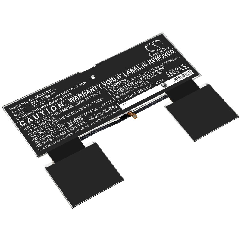 Batterie pour Google Pixel Slate (6200 mAh/47.74 Wh, 7.7 V)