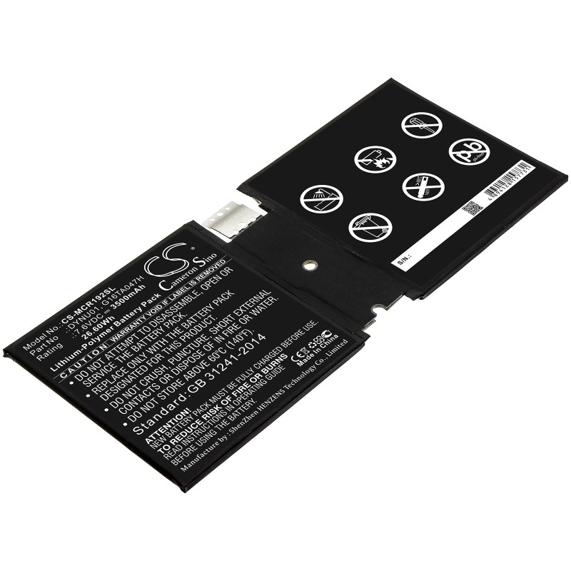 Batterie pour Microsoft DYNU01 (3500 mAh/26.6 Wh, 7.6 V)