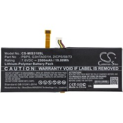 Batterie pour Microsoft SurfaceBook with Performance base (2500 mAh/19 Wh, 7.6 V)