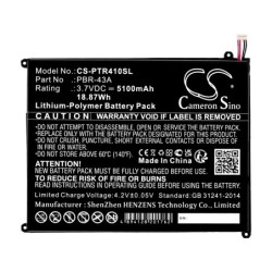 Batterie pour Pantech Element P4100 (5100 mAh/18.87 Wh, 3.7 V)