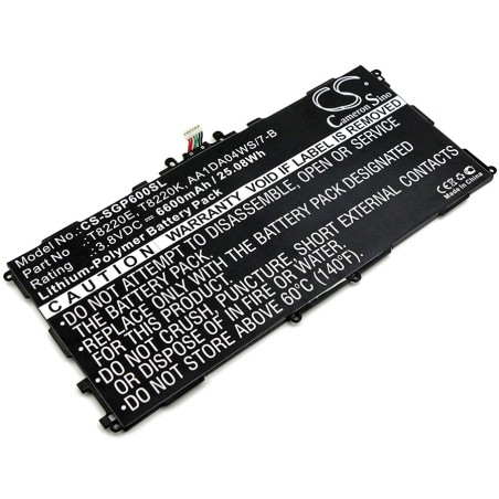 Batterie pour Samsung Galaxy Note 10.1 (6600 mAh/25.08 Wh, 3.8 V)