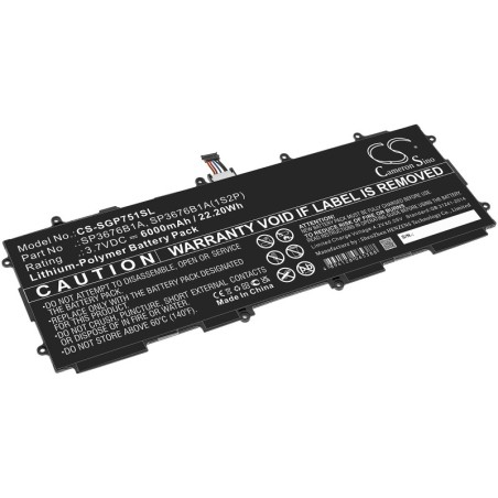 Batterie pour Samsung Galaxy Note 10.1 LTE (6000 mAh/22.2 Wh, 3.7 V)