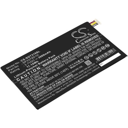 Batterie pour Samsung Galaxy Tab3 (3000 mAh/11.1 Wh, 3.7 V)