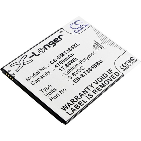 Batterie pour Samsung Galaxy Tab Active (4700 mAh/17.86 Wh, 3.8 V)
