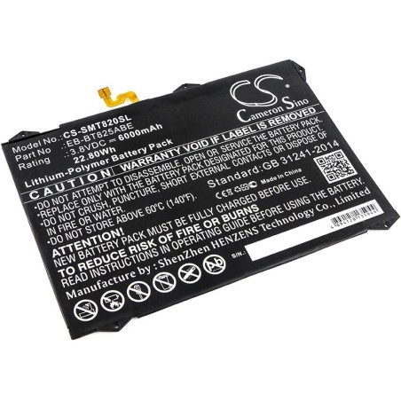 Batterie pour Samsung EB-BT825ABA (6000 mAh/22.8 Wh, 3.8 V)