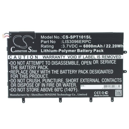 Batterie pour Sony SGP321 (6000 mAh/22.2 Wh, 3.7 V)
