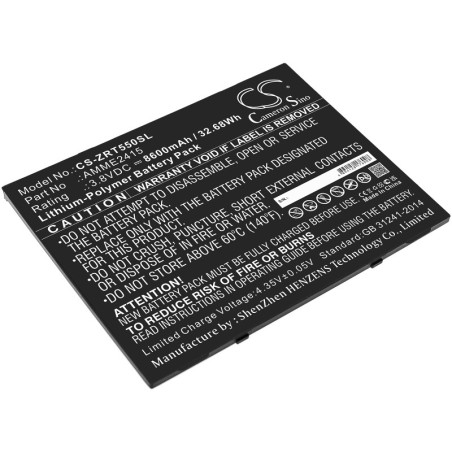 Batterie pour Zebra ET50 (8600 mAh/32.68 Wh, 3.8 V)