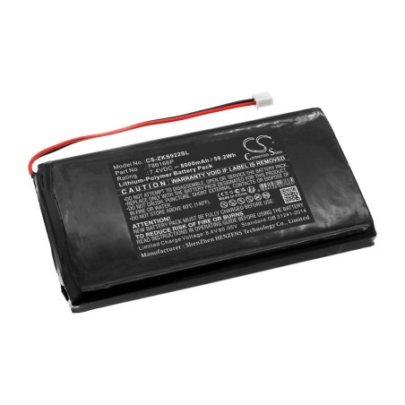 Batterie pour ZKTeco 786166P (8000 mAh/59.2 Wh, 7.4 V)