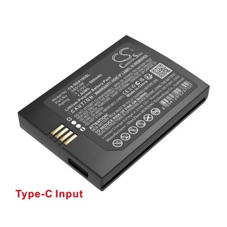 Batterie pour Shure DX1M transmitter (500 mAh/1.85 Wh, 3.7 V)
