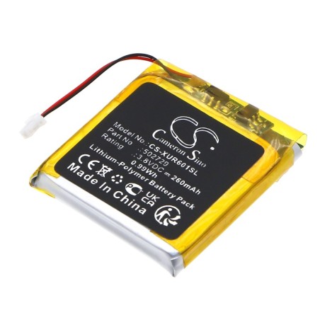Batterie pour Xvive U6 Wireless Microphone Transmitter (260 mAh/0.99 Wh, 3.8 V)