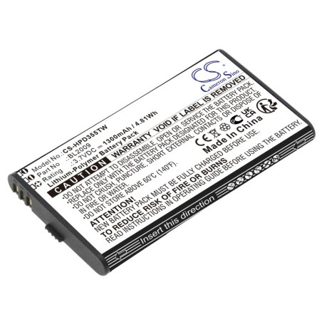 Batterie pour Hytera PD355 (1300 mAh/4.81 Wh, 3.7 V)