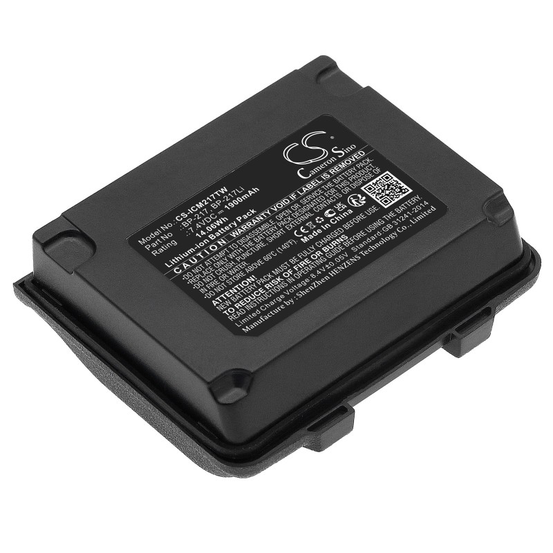 Batterie pour Icom IC-E80D (1900 mAh/14.06 Wh, 7.4 V)