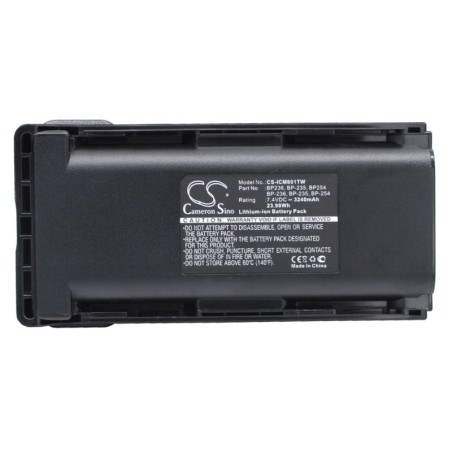 Batterie pour Icom BP-236 (3240 mAh/23.98 Wh, 7.4 V)
