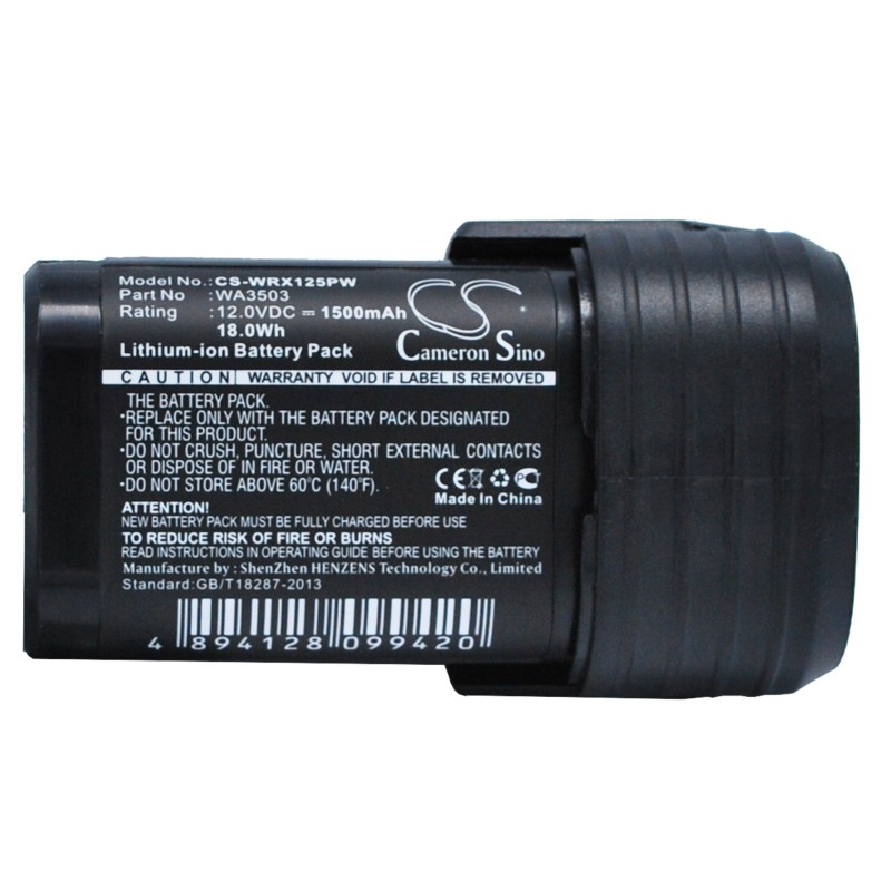 Batterie pour Worx WX382.M2 (1500 mAh/18 Wh, 12 V)