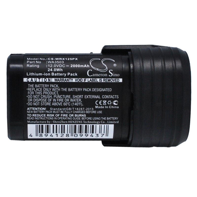 Batterie pour Worx WX677.7 (2000 mAh/24 Wh, 12 V)