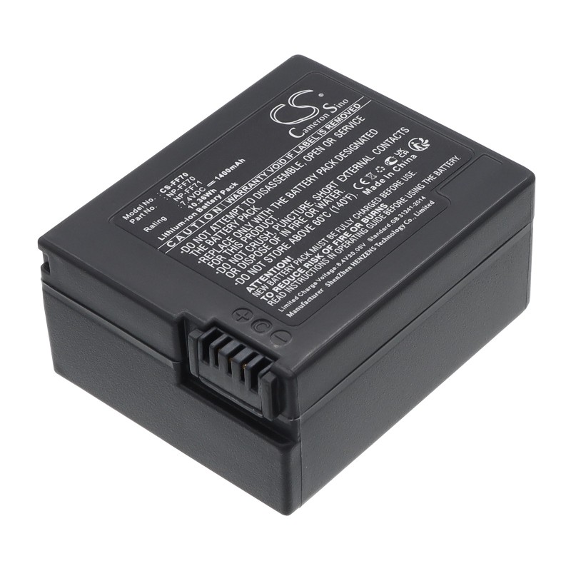 Batterie pour Sony DCR-TRV39 (1400 mAh/10.36 Wh, 7.4 V)