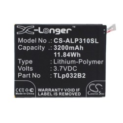 Batterie pour Alcatel P310X (3200 mAh/11.84 Wh, 3.7 V)