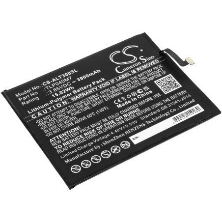Batterie pour Alcatel 3T (3900 mAh/15.02 Wh, 3.85 V)