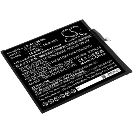 Batterie pour Alcatel 9048S (5000 mAh/19 Wh, 3.8 V)