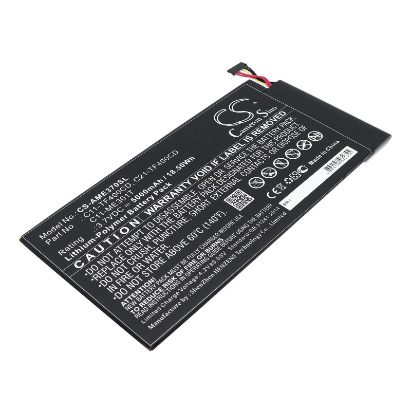Batterie pour Asus C21-TF400CD (5000 mAh/18.5 Wh, 3.7 V)
