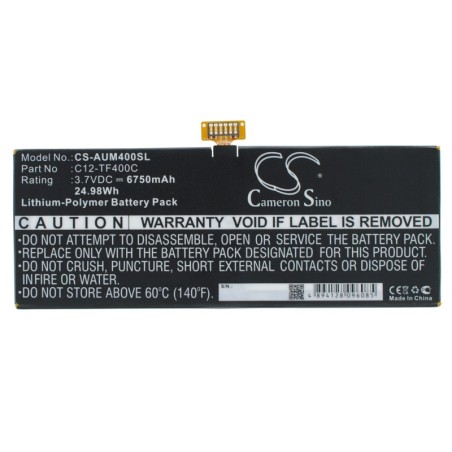 Batterie pour Asus TF600 (6750 mAh/24.98 Wh, 3.7 V)