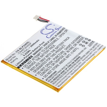 Batterie pour BLU TouchBook G7 (2600 mAh/9.62 Wh, 3.7 V)