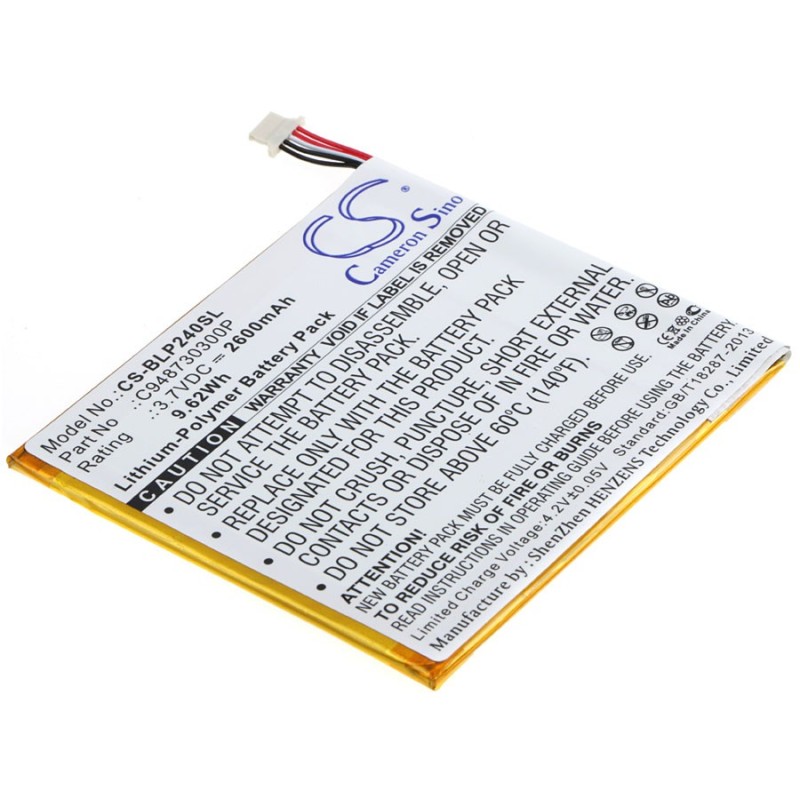 Batterie pour BLU BT-E003 (2600 mAh/9.62 Wh, 3.7 V)