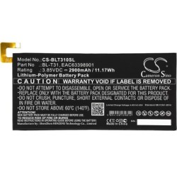 Batterie pour LG EAC63398901 (2900 mAh/11.17 Wh, 3.85 V)