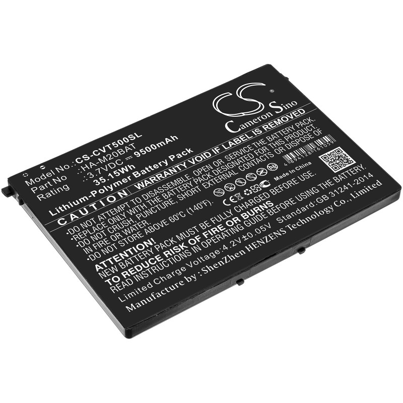 Batterie pour Casio HA-M20BAT (9500 mAh/35.15 Wh, 3.7 V)