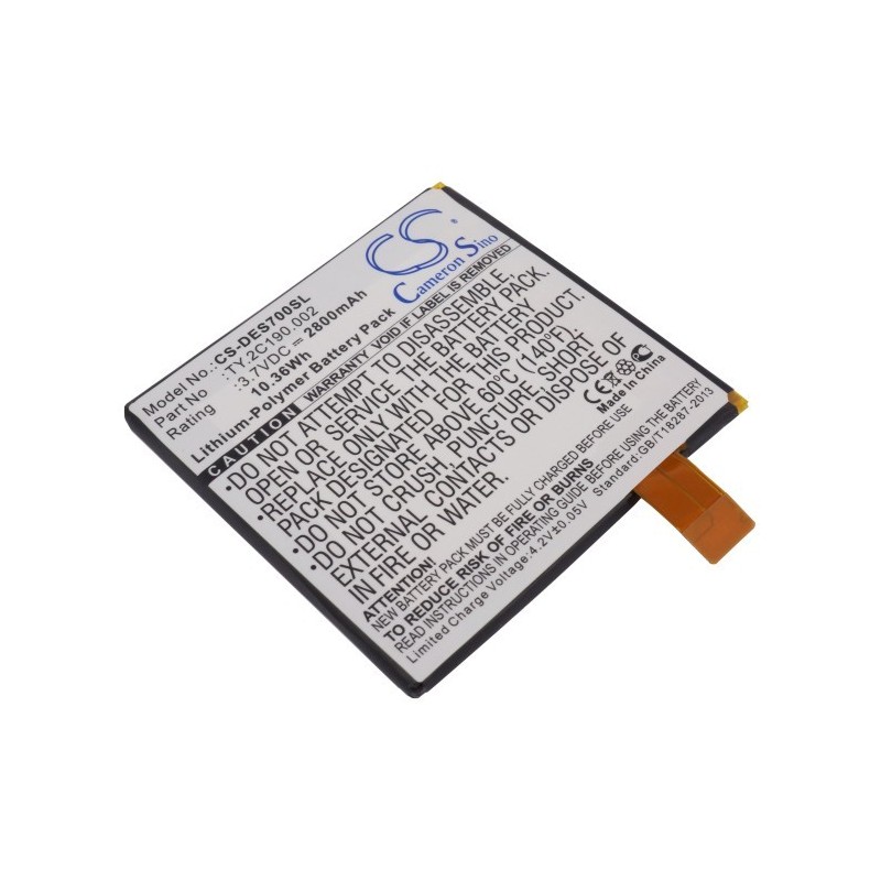 Batterie pour Dell Opus One (2800 mAh/10.36 Wh, 3.7 V)