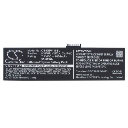 Batterie pour Dell VJF0X (4850 mAh/35.89 Wh, 7.4 V)