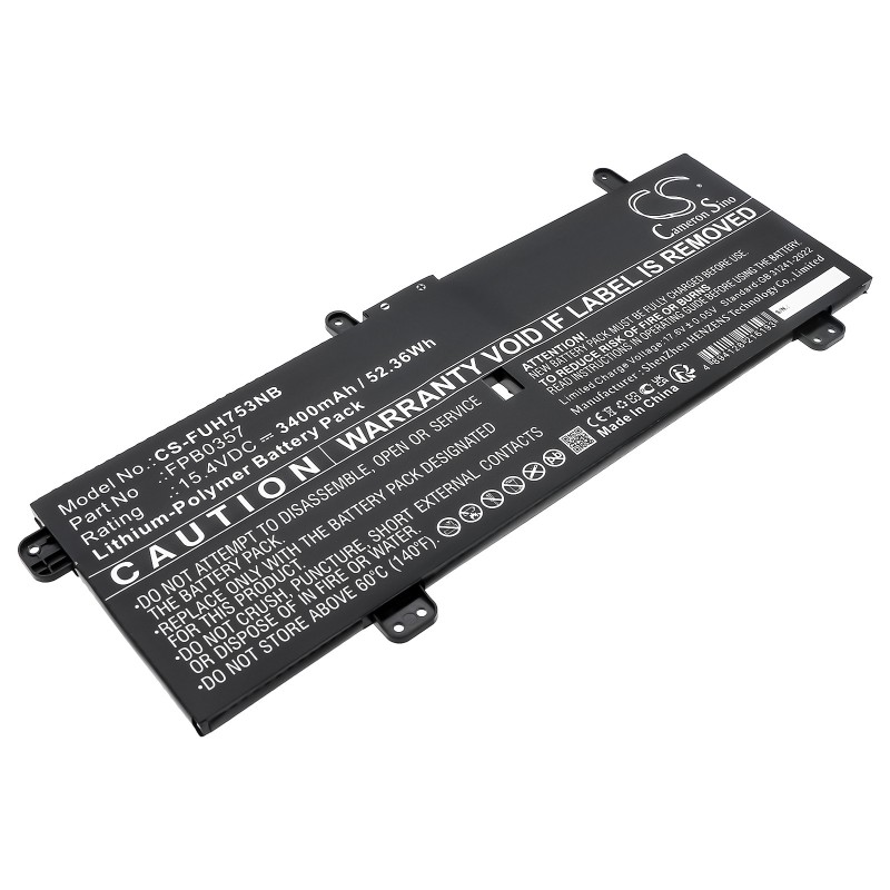 Batterie pour Fujitsu GC020028M00 (3400 mAh/52.36 Wh, 15.4 V)