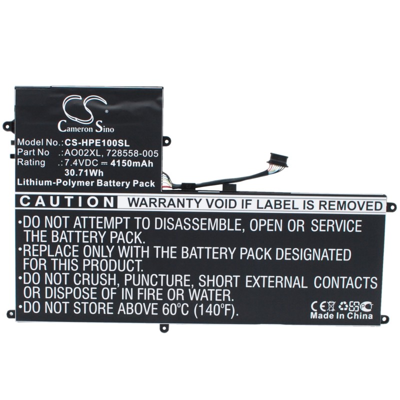 Batterie pour HP ElitePad 1000 G2 (4150 mAh/30.71 Wh, 7.4 V)