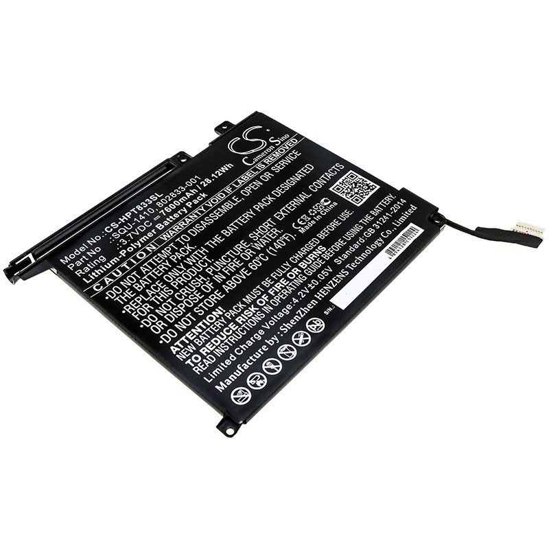 Batterie pour HP Pro Tablet 10 EE (7600 mAh/28.12 Wh, 3.7 V)