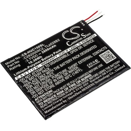 Batterie pour KURIO Tab 2 (2800 mAh/10.36 Wh, 3.7 V)