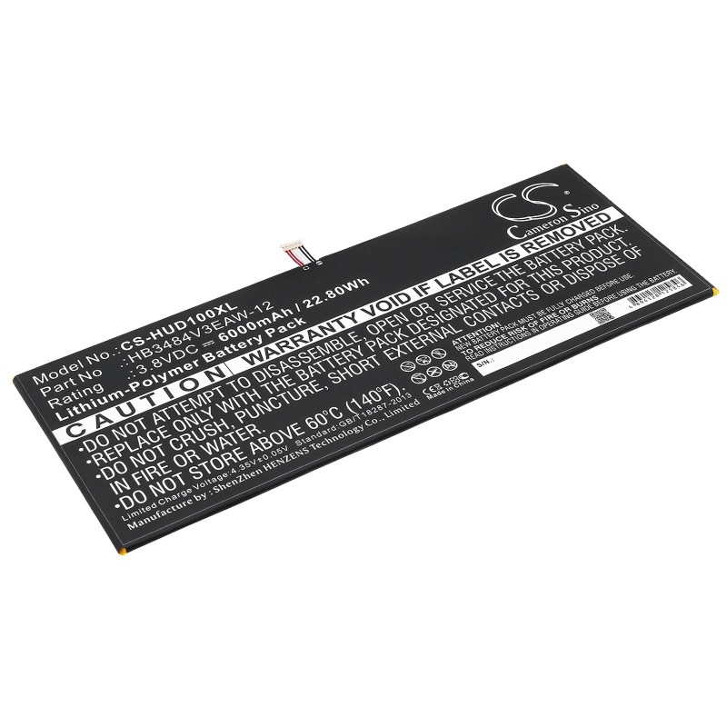 Batterie pour Huawei dtab (6000 mAh/22.8 Wh, 3.8 V)