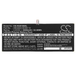 Batterie pour Huawei dtab (6000 mAh/22.8 Wh, 3.8 V)