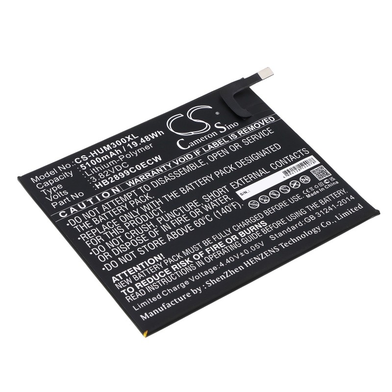 Batterie pour Huawei HB2899C0ECW (5100 mAh/19.48 Wh, 3.82 V)
