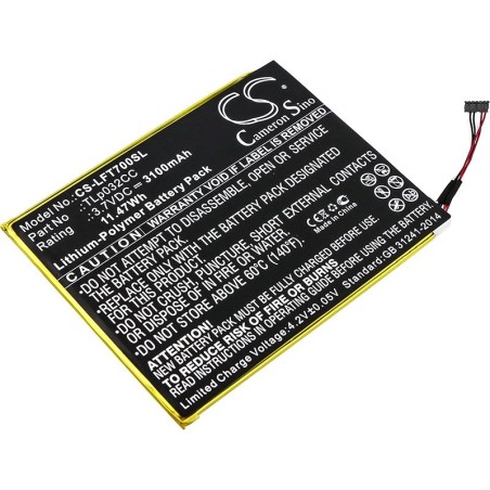 Batterie pour Alcatel TLp032CC (3100 mAh/11.47 Wh, 3.7 V)