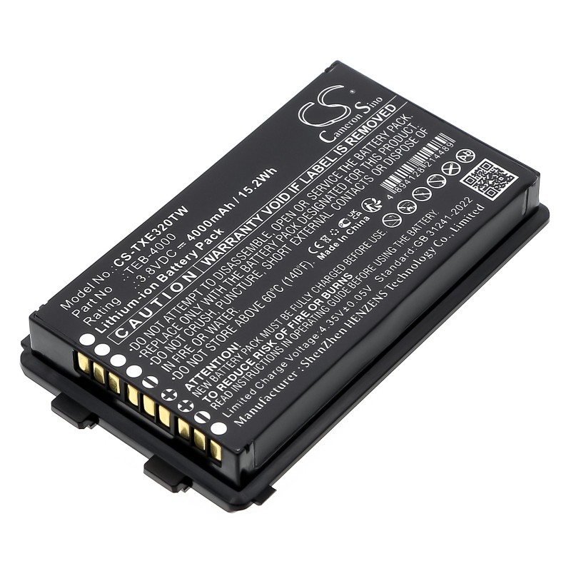 Batterie pour Telox TE320 (4000 mAh/15.2 Wh, 3.8 V)