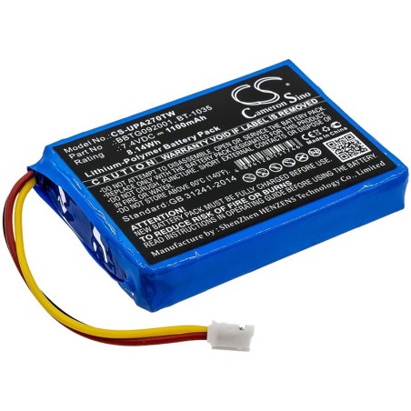 Batterie pour Uniden BT-1035 (1100 mAh/8.14 Wh, 7.4 V)