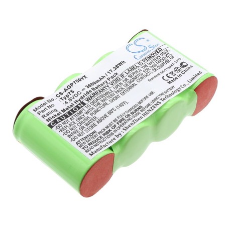 Batterie pour AEG Typ75 (3600 mAh/17.28 Wh, 4.8 V)