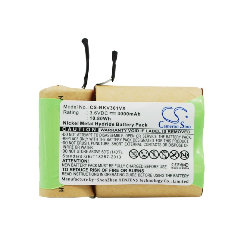 Batterie pour Black&Decker V3600 (3000 mAh/10.8 Wh, 3.6 V)