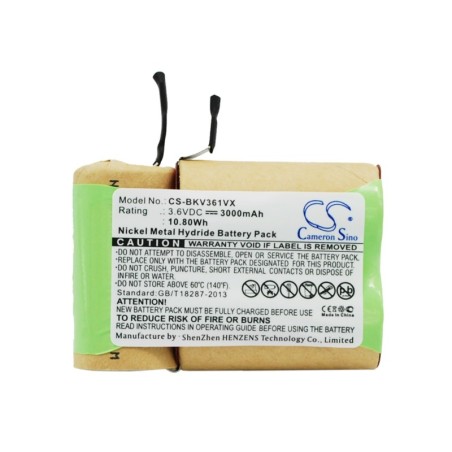 Batterie pour Black&Decker V3610V (3000 mAh/10.8 Wh, 3.6 V)