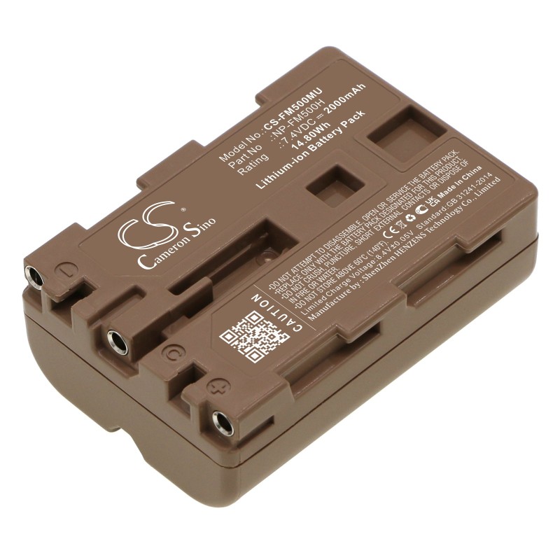 Batterie pour Sony SLT-A65VM (2000 mAh/14.8 Wh, 7.4 V)